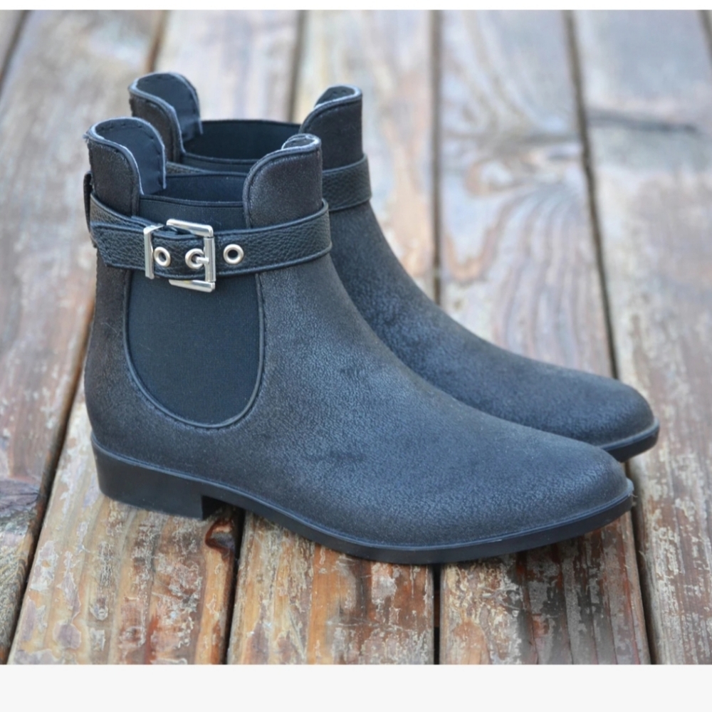 Glasgow Bootie Waterproof Rain Boot Black - Picture 6 of 7
